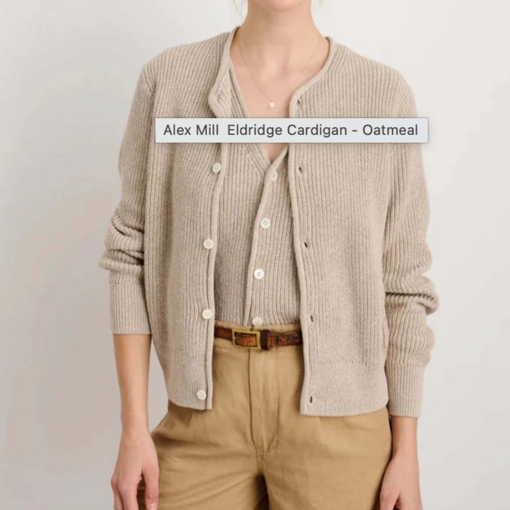 Alex Mill | Eldridge Cardigan Set (Size: XS, Color: Oatmeal)